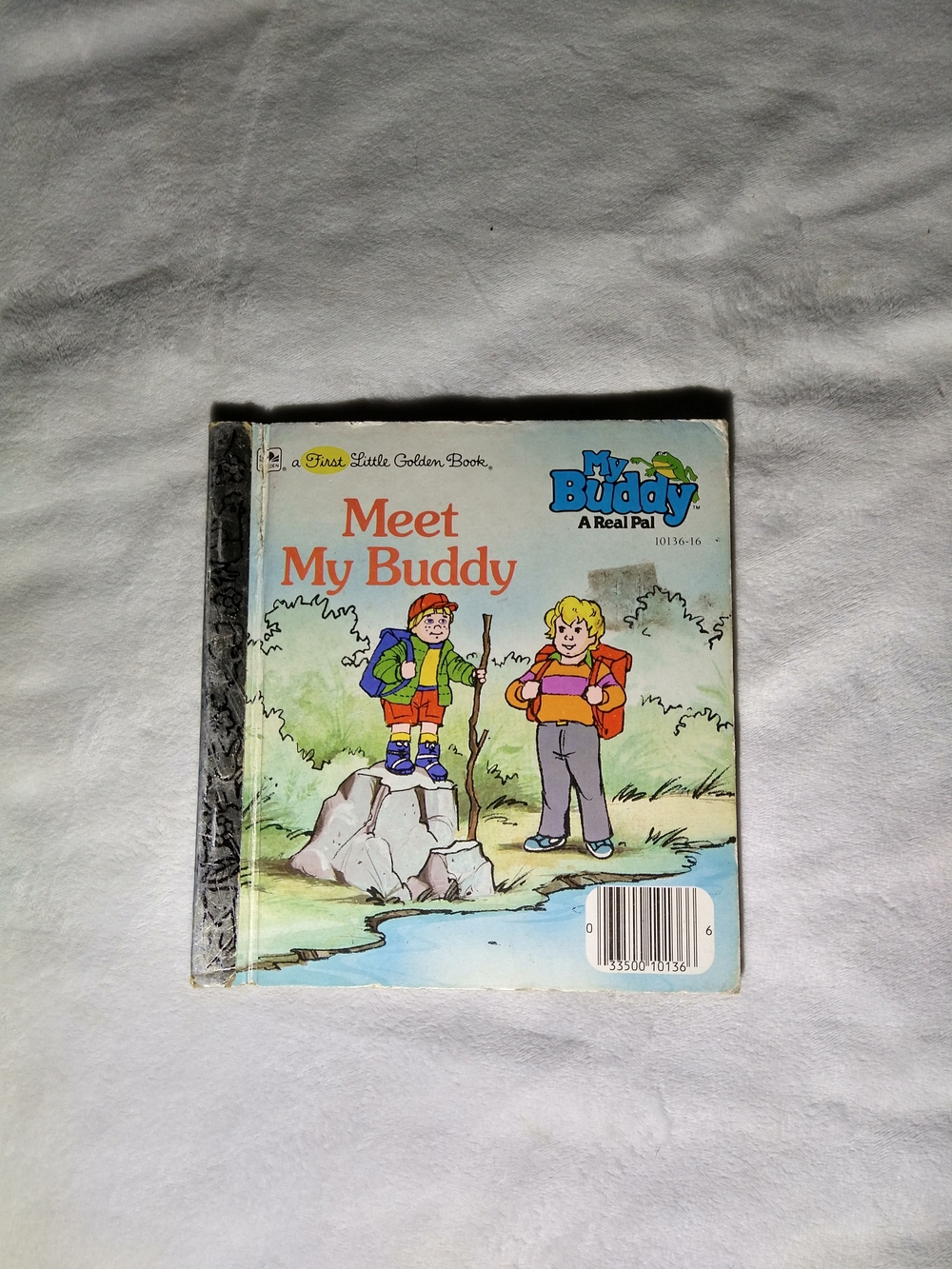 Meet My Buddy Vintage First Little Golden Book - White, Multicolor Cover